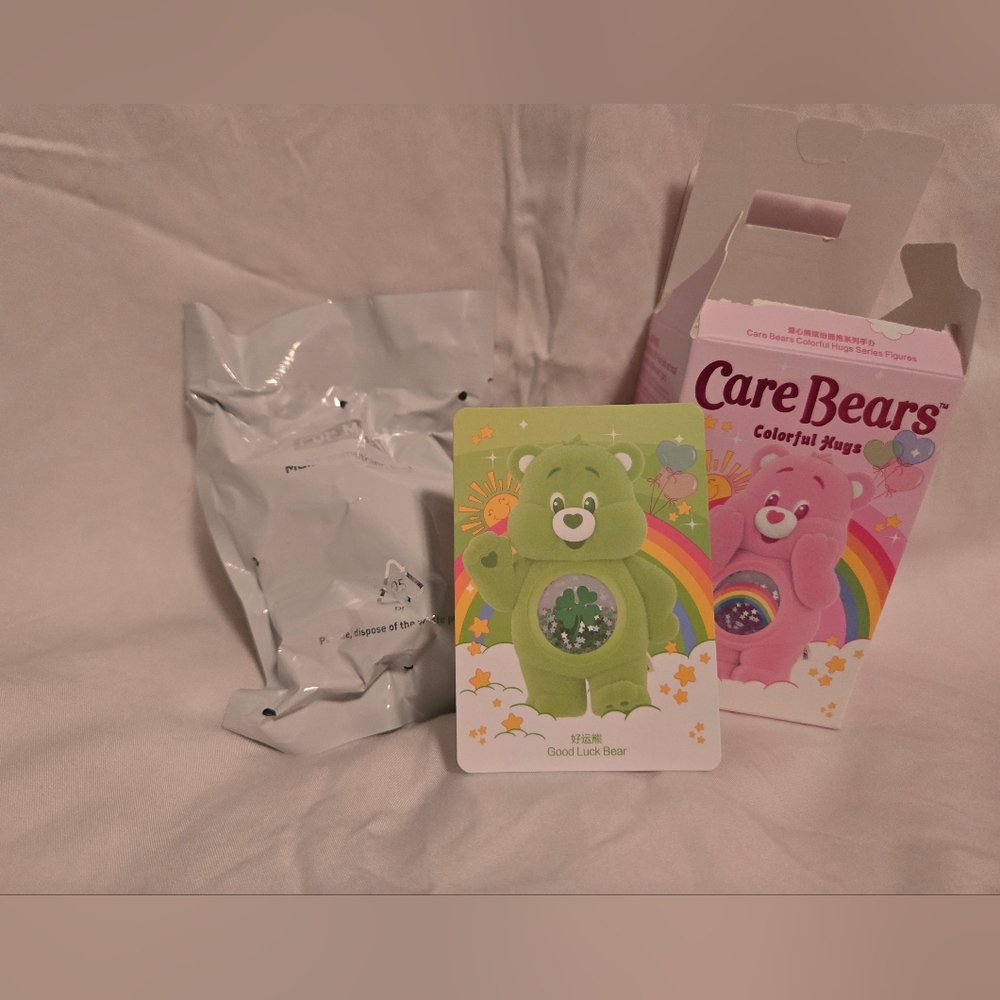 🍀 Pop Mart Care Bears “Good Luck Bear” Vinyl Figure | Colorful Hugs Series